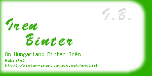 iren binter business card